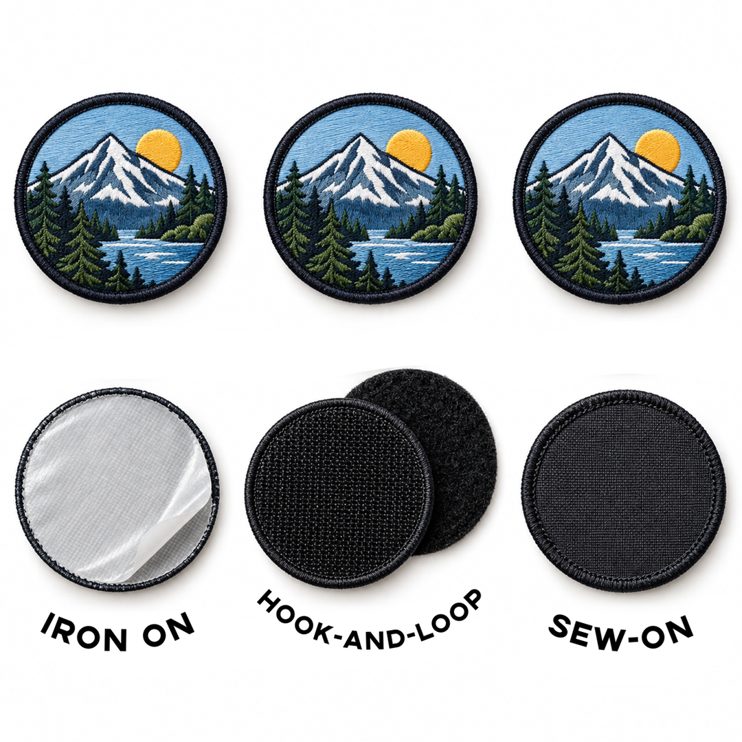 Custom patch front and removable hook-and-loop backing
